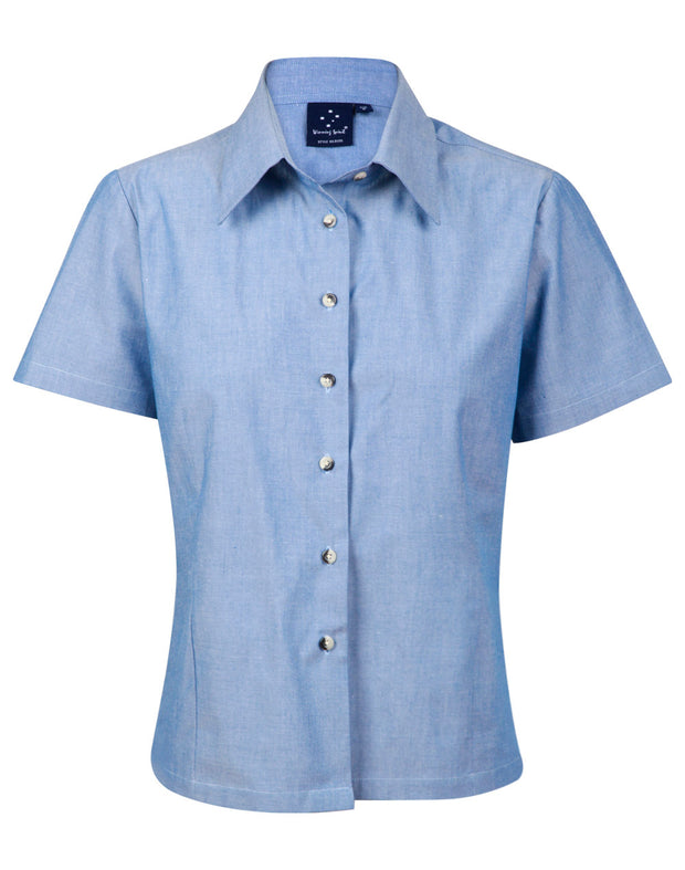 Ladies w/f S/S chambray shirt