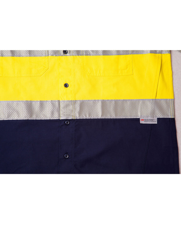 Hi-Vis Cotton Rip-Stop L/S Shirt 3M Tape
