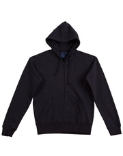 Ladies' full-zip fleecy hoodie