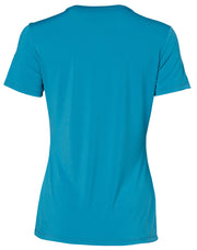 Ladies' V-neck with Tab S/S Knit Top