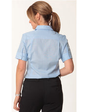 Women's Pin Stripe Short Sleeve Shirt
