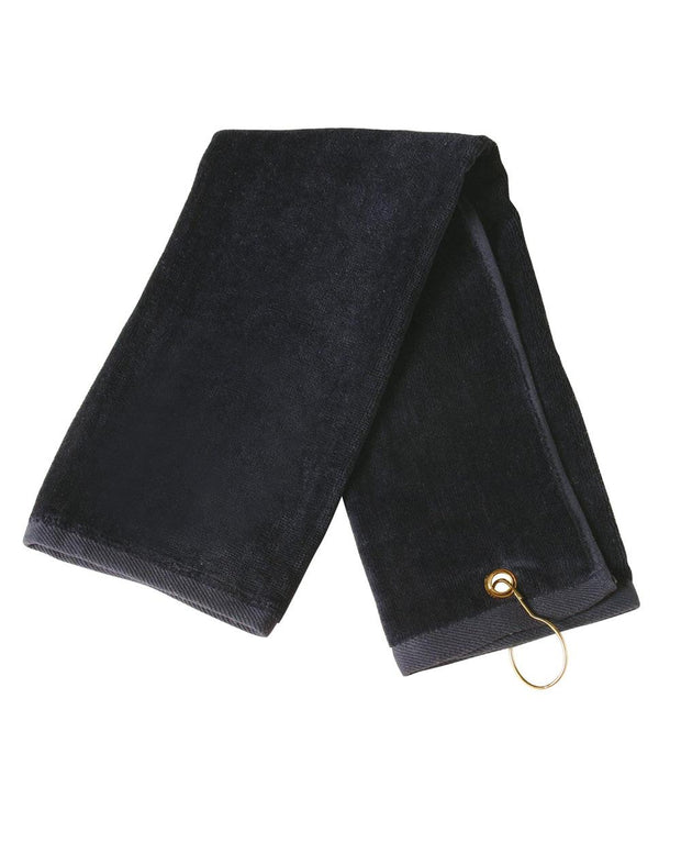 Golf towel eyelet hook 38 x 65 cm