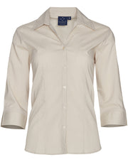 Ladies' 3/4 sleeve teflon shirt