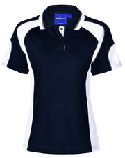 Ladies' Cooldry Contrast Polo With Sleeve Panel