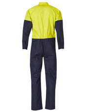 Hi-Vis Two Tone Men's Cotton Drill Coverall-Regular