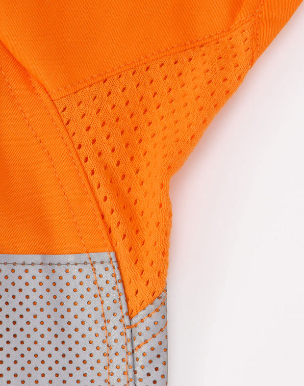 Hi Vis Cool-Breeze Closed Front L/S Shirt (Perforated Tape)