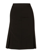 Women's Pleated Skirt in Wool Stretch