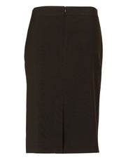 Women's Mid Length Lined Pencil Skirt in Poly/Viscose Stretch Stripe