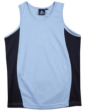 Kid's truedry contrast mesh singlet