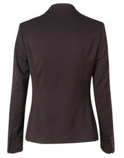 Women's One Button Cropped Jacket in Poly/Viscose Stretch