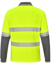 Unisex Cooldry Segmented Safety L/S Polo