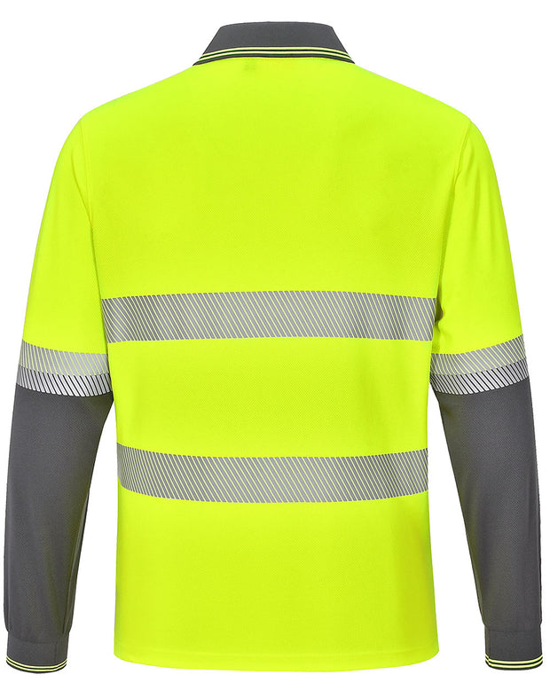 Unisex Cooldry Segmented Safety L/S Polo