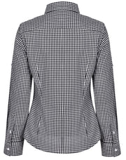 Women's Gingham Check Roll-up L/S Shirt