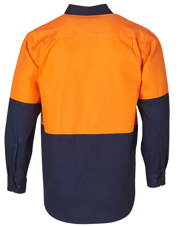 Hi-Vis cotton drill shirt L/S