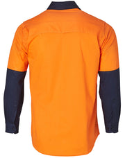 Hi-Vis two tone Cool-Breeze L/S cotton work shirt