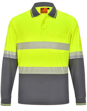 Unisex Cooldry Segmented Safety L/S Polo