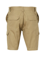 mens hvy cotton pre-shr drill short