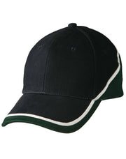 Tri-color sue heavy brushed cotton cap