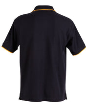 Mens S/L pique polo contrast