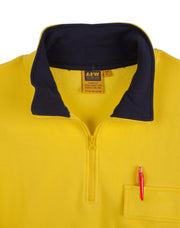 Hi-Vis Two Tone Cotton Fleecy Sweat With 3M tapes