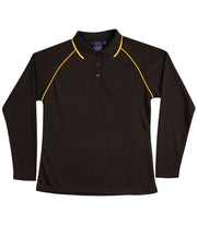 Ladies' cooldry raglan L/S polo