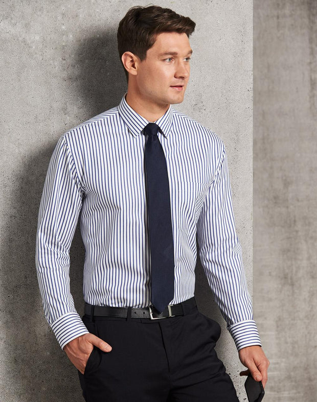 Men’s Sateen Stripe L/S Shirt
