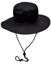 Surf hat with clip on chin strap