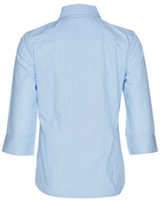 Women's Pin Stripe 3/4 Sleeve Shirt