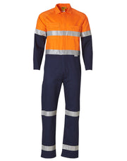 Hi-Vis Men's Light Weight Cotton Coverall with 3M Tape-Regular