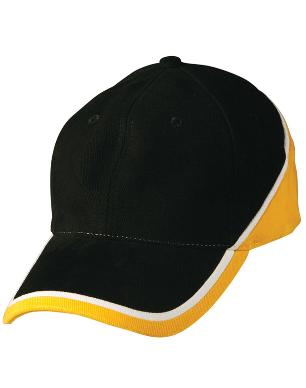 Tri-color sue heavy brushed cotton cap