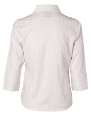Ladies' 3/4 Sleeve Stretch Stripe Shirt
