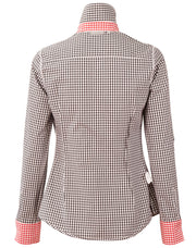 Women's Gingham Check Roll-up L/S Shirt