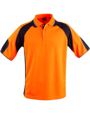 Men's Hi-Vis Cooldry Contrast Polo with Sleeve Panels