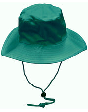 Surf hat with clip on chin strap