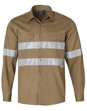 Cotton Drill L/S Work Shirt 3M Tapes