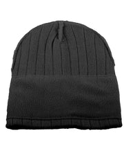 Cable Knit Beanie with Fleece Head Band
