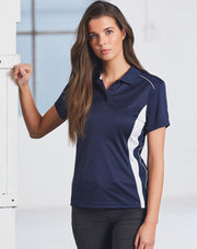 Ladies' Cooldry S/S Contrast Interlock Polo