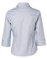 Ladies' 3/4 Sleeve Stretch Stripe Shirt