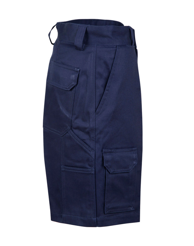 mens hvy cotton pre-shr drill short