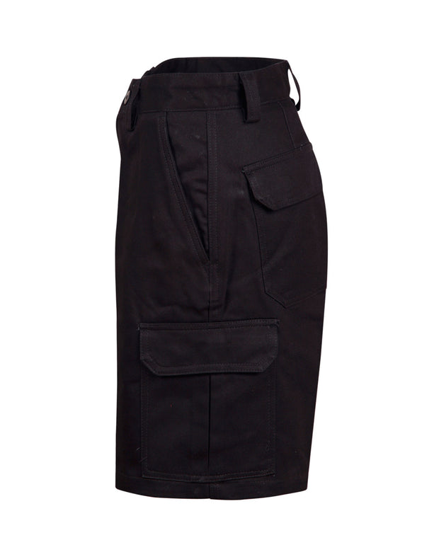 mens hvy cotton pre-shr drill short
