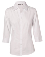 Women's CVC Oxford 3/4 Sleeve Shirt
