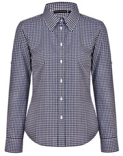 Women's Gingham Check Roll-up L/S Shirt