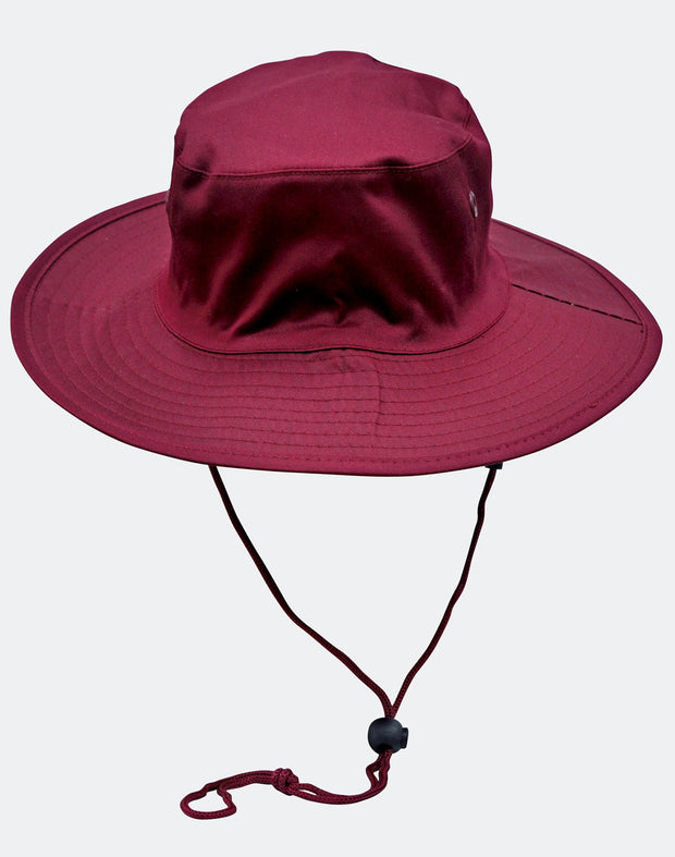 Surf hat with clip on chin strap