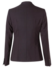 Women's One Button Cropped Jacket in Poly/Viscose Stretch