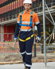 Hi-Vis Men's Light Weight Cotton Coverall with 3M Tape-Regular