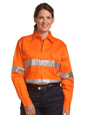 Men's Hi-Vis L/S Drill Shirt With 3M Tapes