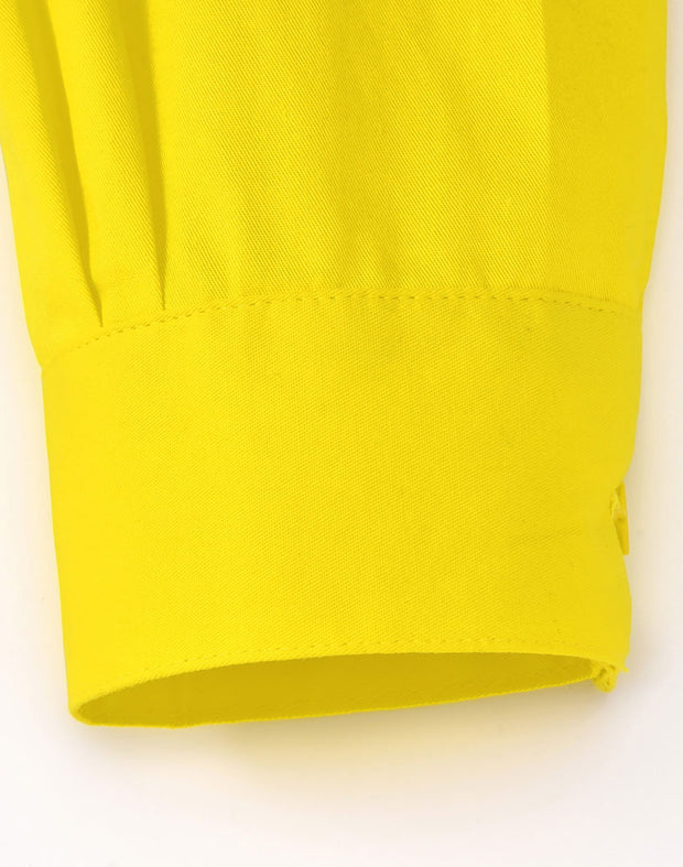 Hi Vis Cool-Breeze Closed Front L/S Shirt (Perforated Tape)