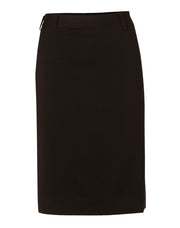 Women's Mid Length Lined Pencil Skirt in Poly/Viscose Stretch