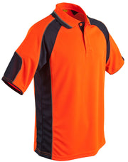 Men's Hi-Vis Cooldry Contrast Polo with Sleeve Panels