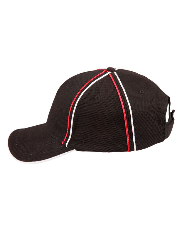 Tri-color pique mesh structured cap